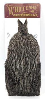 Whiting Coq de Leon Hen Cape Silver Speckled Saddle Hackle, Hen Hackle, Asst. Feathers