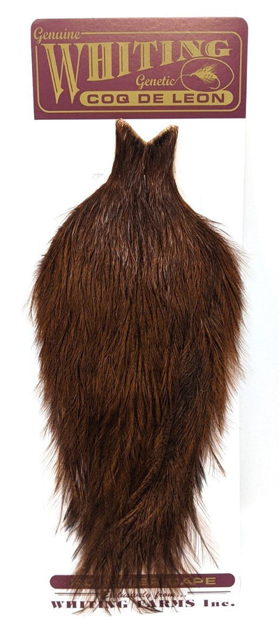Whiting Coq De Leon Rooster Cape Badger dyed Natural Brown Saddle Hackle, Hen Hackle, Asst. Feathers