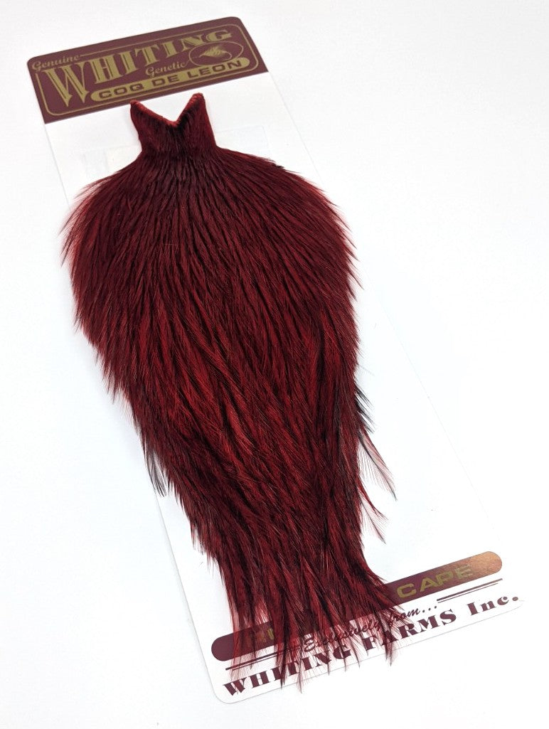 Whiting Coq De Leon Rooster Cape Speckled Red Saddle Hackle, Hen Hackle, Asst. Feathers