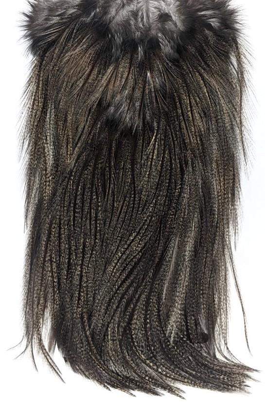 Whiting Coq de Leon Silver Saddle Dark Pardo Saddle Hackle, Hen Hackle, Asst. Feathers