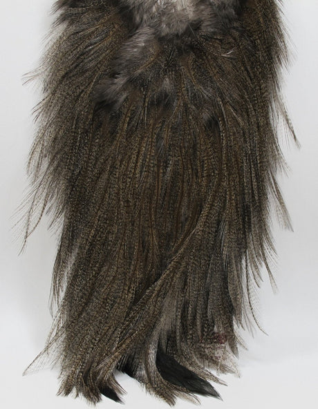 Whiting Coq de Leon Silver Saddle Medium Pardo Saddle Hackle, Hen Hackle, Asst. Feathers