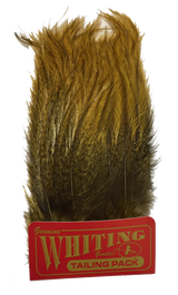 Whiting Coq de Leon Tailing Pack - Badger Dyed Badger Dyed Golden Olive Saddle Hackle, Hen Hackle, Asst. Feathers