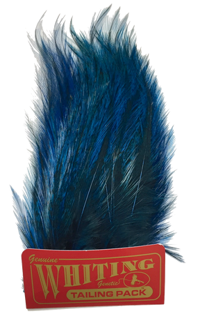 Whiting Coq de Leon Tailing Pack - Badger Dyed Badger Dyed Kingfisher Blue Saddle Hackle, Hen Hackle, Asst. Feathers