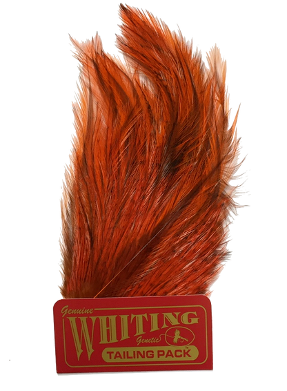 Whiting Coq de Leon Tailing Pack - Badger Dyed Badger Dyed Orange Saddle Hackle, Hen Hackle, Asst. Feathers