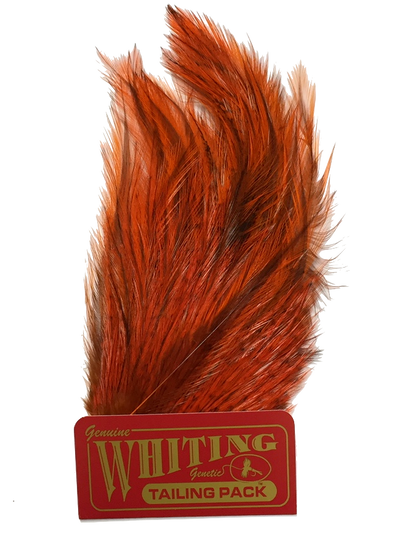 Whiting Coq de Leon Tailing Pack - Badger Dyed Badger Dyed Orange Saddle Hackle, Hen Hackle, Asst. Feathers