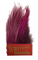 Whiting Coq de Leon Tailing Pack - Badger Dyed Badger Dyed Pink Saddle Hackle, Hen Hackle, Asst. Feathers