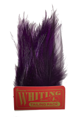 Whiting Coq de Leon Tailing Pack - Badger Dyed Badger Dyed Purple Saddle Hackle, Hen Hackle, Asst. Feathers