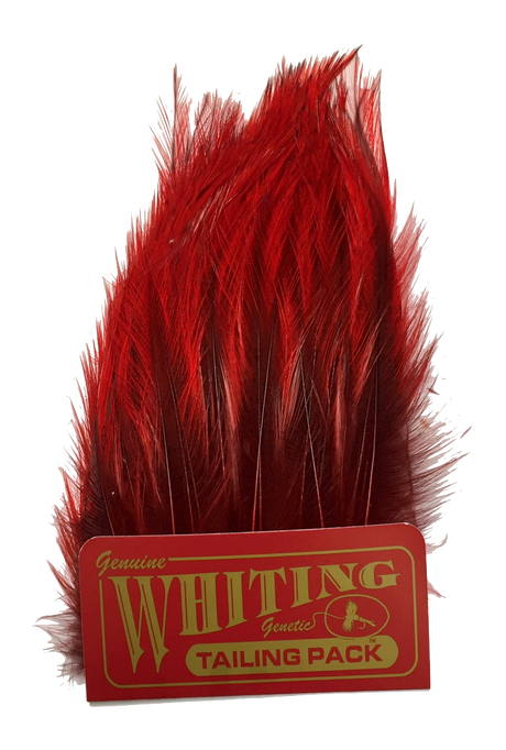 Whiting Coq de Leon Tailing Pack - Badger Dyed Badger Dyed Red Saddle Hackle, Hen Hackle, Asst. Feathers