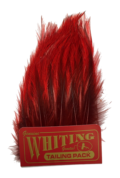 Whiting Coq de Leon Tailing Pack - Badger Dyed Badger Dyed Red Saddle Hackle, Hen Hackle, Asst. Feathers