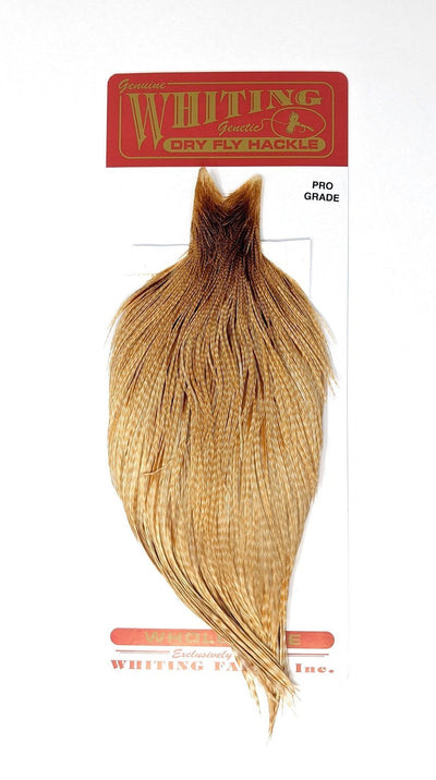Whiting Pro Grade Cape Barred Medium Ginger Dry Fly Hackle