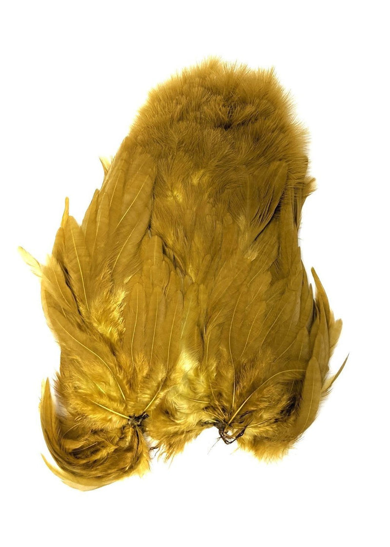 Whiting Rooster Soft Hackle with Chickabou Golden Olive Saddle Hackle, Hen Hackle, Asst. Feathers