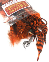 Whiting Schlappen Pack 1/4 Ounce Grizzly/Orange Saddle Hackle, Hen Hackle, Asst. Feathers