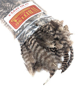 Whiting Schlappen Pack 1/4 Ounce Grizzly/Tan (Plus) Saddle Hackle, Hen Hackle, Asst. Feathers