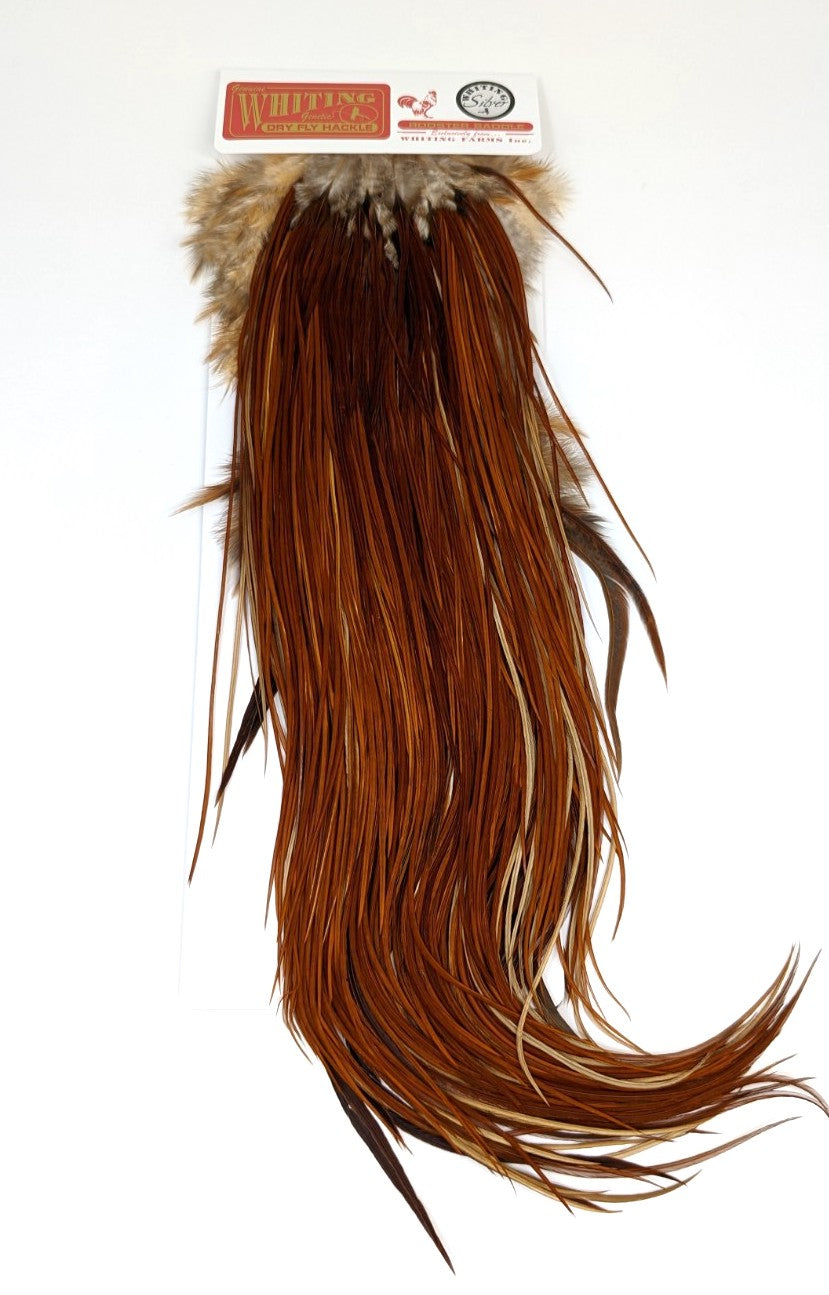 Whiting Silver Grade Saddle Brown Dry Fly Hackle