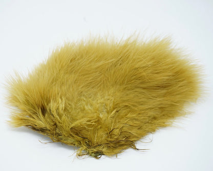 Whiting Super Bou Marabou Golden Olive Saddle Hackle, Hen Hackle, Asst. Feathers