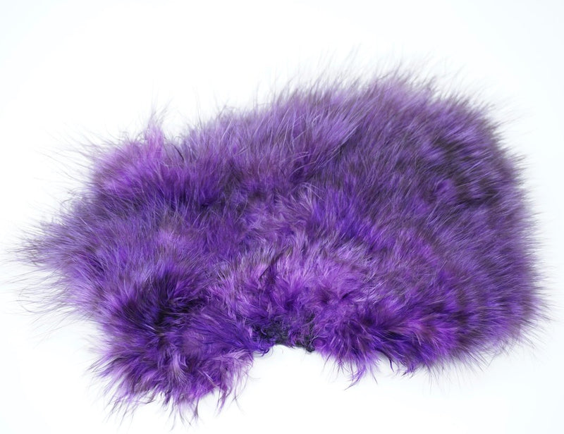 Whiting Super Bou Marabou Grizzly Purple Saddle Hackle, Hen Hackle, Asst. Feathers
