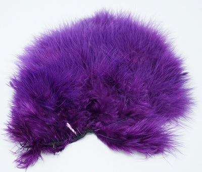 Whiting Super Bou Marabou Purple Saddle Hackle, Hen Hackle, Asst. Feathers