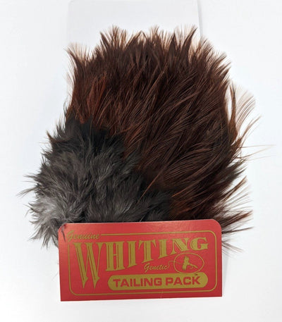 Whiting Tailing Pack Coq De Leon Brown Saddle Hackle, Hen Hackle, Asst. Feathers