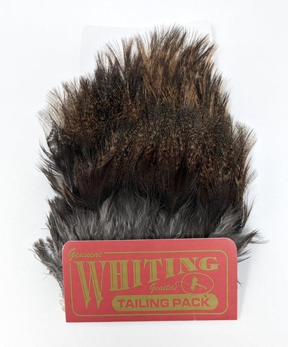 Whiting Tailing Pack Coq De Leon Dark Pardo Saddle Hackle, Hen Hackle, Asst. Feathers