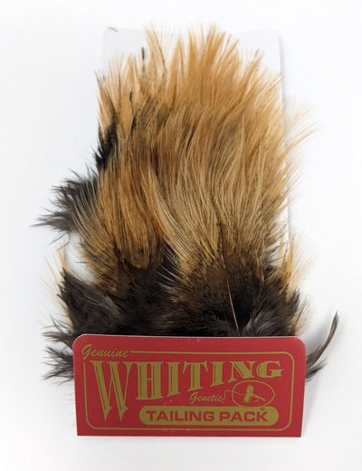 Whiting Tailing Pack Coq De Leon Light Ginger Saddle Hackle, Hen Hackle, Asst. Feathers