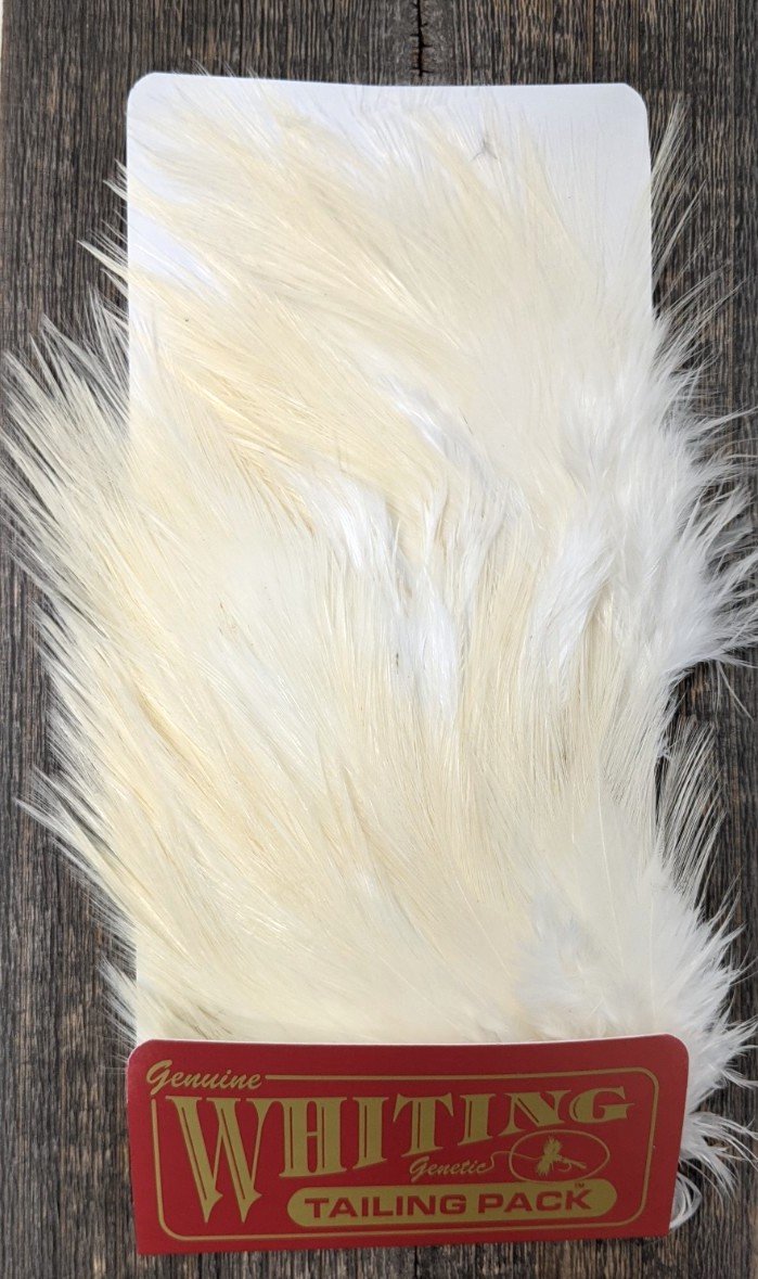 Whiting Tailing Pack Coq De Leon White Saddle Hackle, Hen Hackle, Asst. Feathers