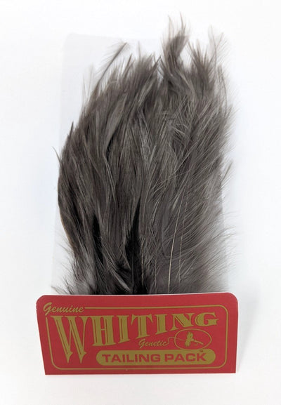 Whiting Tailing Pack Coq De Leon White dyed Medium Dun Saddle Hackle, Hen Hackle, Asst. Feathers