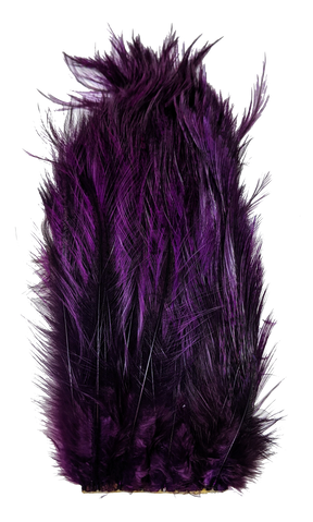 Whiting Tailing Pack Dyed Pardo Purple Saddle Hackle, Hen Hackle, Asst. Feathers