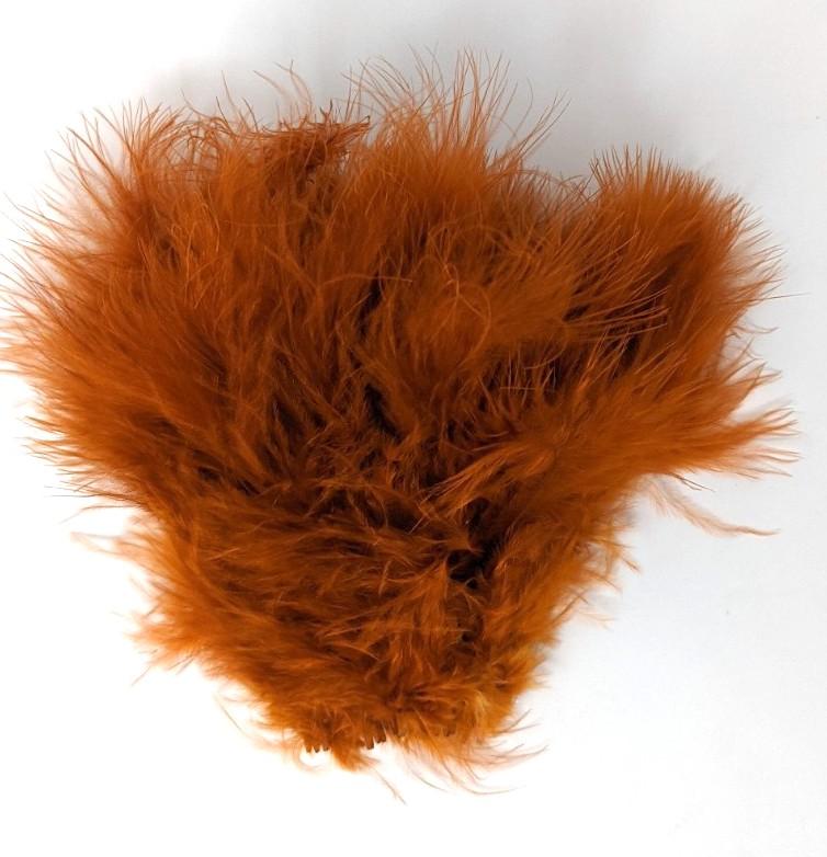 Wooly Bugger Marabou Burnt Orange Saddle Hackle, Hen Hackle, Asst. Feathers