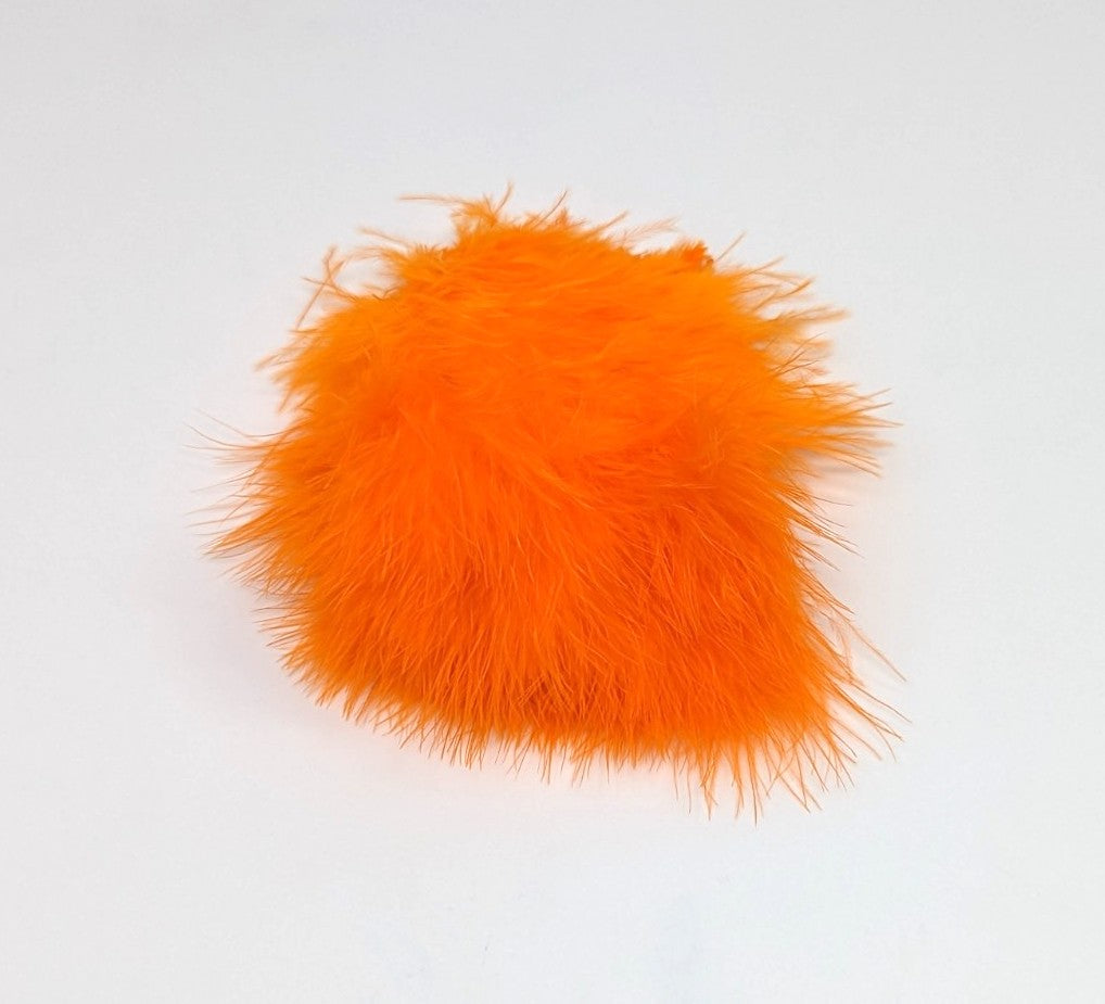 Wooly Bugger Marabou Orange Saddle Hackle, Hen Hackle, Asst. Feathers