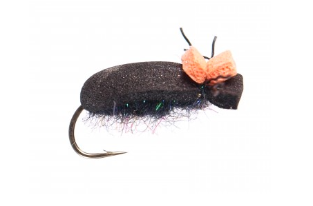 YFG Black Foam Beetle 18 Flies